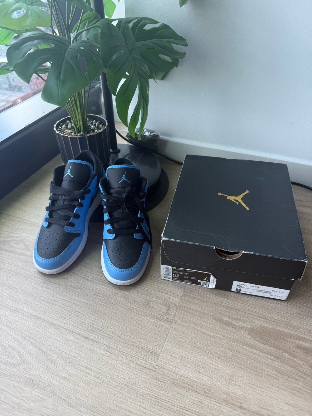 Jordan Low Top Sneakers in Black & Blue